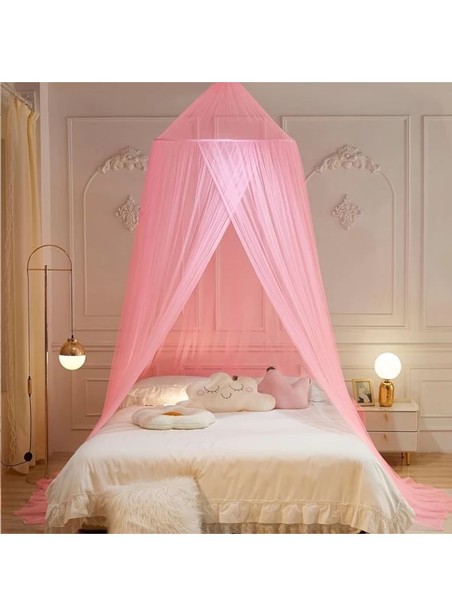 Large 98.4inch X 492.13inch White Mosquito Net Dome Ceiling Tent 100 Percent Polyester Mesh For Mosquito Prevention Elegant Room Decor No Stand Needed - Image 5