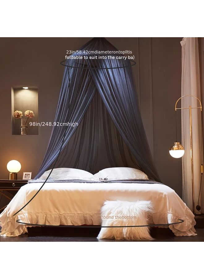 Large 98.4inch X 492.13inch White Mosquito Net Dome Ceiling Tent 100 Percent Polyester Mesh For Mosquito Prevention Elegant Room Decor No Stand Needed - Image 3