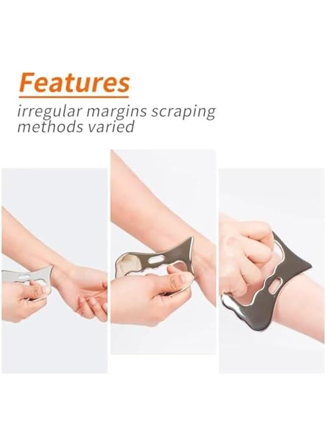 سيسلي أداة مساج جواشا لتحسين الأنسجة الرخوة والعلاج الطبيعي من الفولاذ المقاوم للصدأ للظهر والساقين والأذرع والرقبة والكتف - Image 3