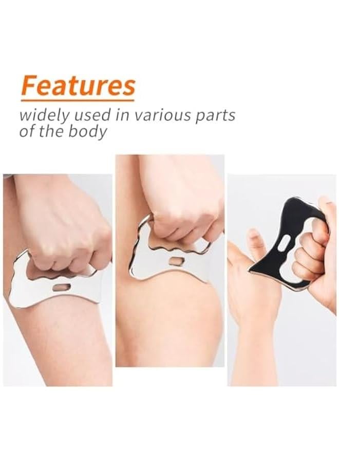 سيسلي أداة مساج جواشا لتحسين الأنسجة الرخوة والعلاج الطبيعي من الفولاذ المقاوم للصدأ للظهر والساقين والأذرع والرقبة والكتف - Image 4