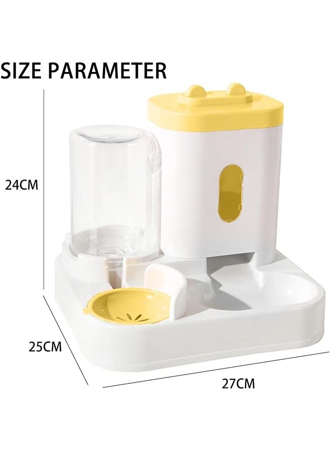 وحدة تغذية الكلاب الأوتوماتيكية للقطط سعة 2 لتر وموزع مياه سعة 1 لتر، مجموعة موزع مياه الكلاب موزع طعام الكلاب للحيوانات الأليفة الصغيرة والمتوسطة والكبيرة - Image 2