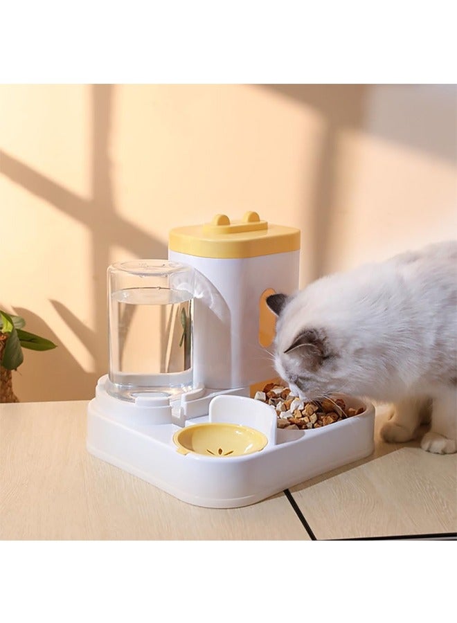 وحدة تغذية الكلاب الأوتوماتيكية للقطط سعة 2 لتر وموزع مياه سعة 1 لتر، مجموعة موزع مياه الكلاب موزع طعام الكلاب للحيوانات الأليفة الصغيرة والمتوسطة والكبيرة - Image 3