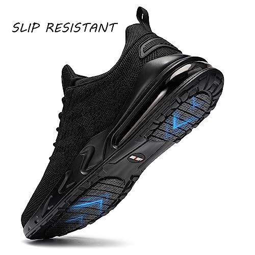 LARNMERN Men Non Slip Work Sneakers Water Resistant Food Service Zapatos Trabajo Antideslizantes Walking Shoes Waterproof Shoes Slip-on, Black 7.5 X-Wide - Image 4