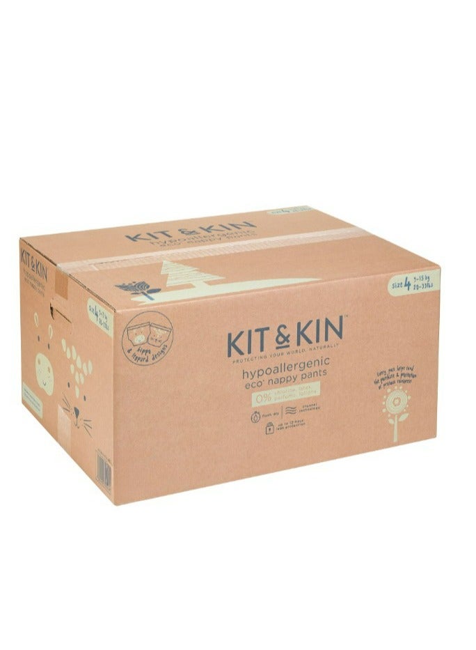 Kit & Kin Eco Friendly Baby Diaper | Diaper Pants Size 4-132 Pcs | Hypoallergenic Flash Dry Disposable Diapers | Superior up to 12 Hour Leak Protection - Image 4