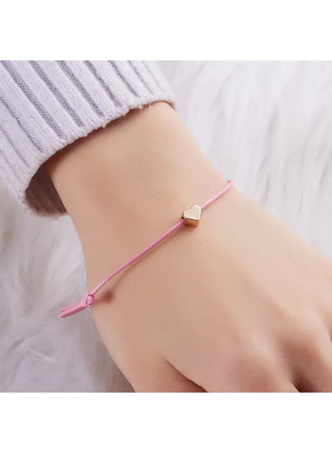 Goolsky سوار حبل يدوي على شكل قلب حب مزين بخيوط بسيطة من النحاس - Image 5