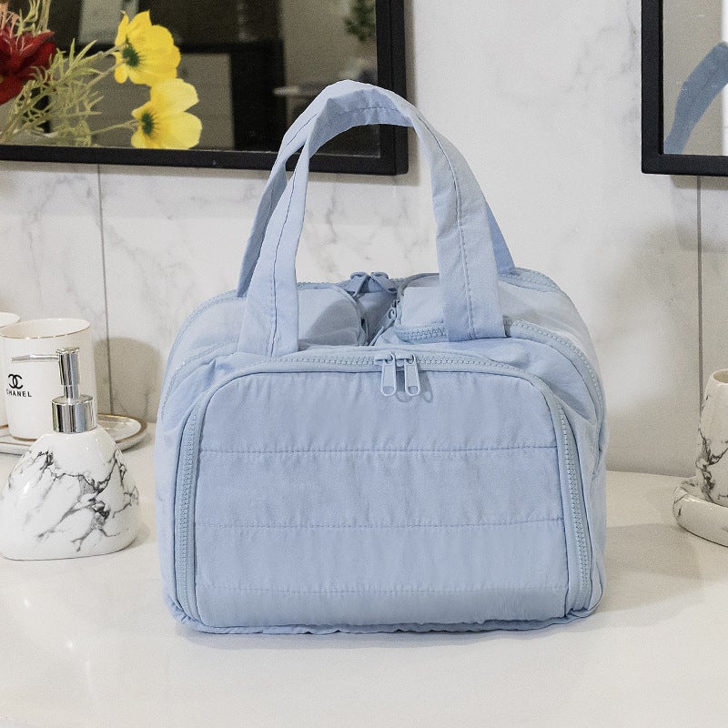 High Fashion Portable Cosmetic Bag Large Capacity Portable Mouth Red Envelope Travel Toiletries Cotton Storage Bag - Image 5