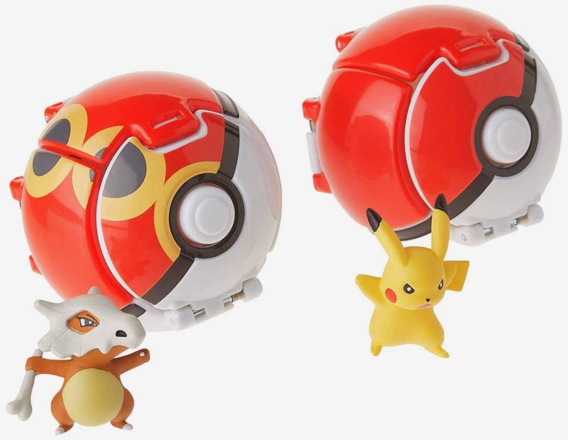 Tomy Pokemon Throw N Pop Duel Pikachu Pokeball  Cubone Repeat Ball Figure Set - Image 2
