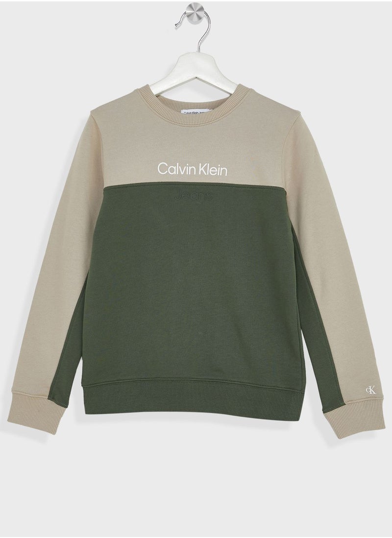 Calvin Klein Jeans - Kids Color Block Sweatshirt - Image 1