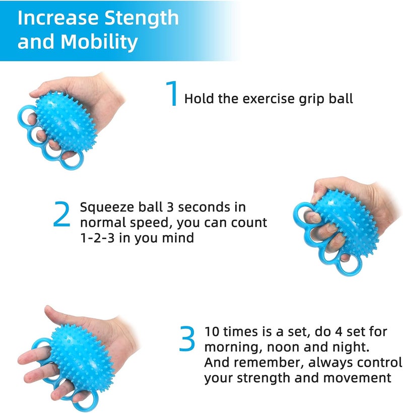 Fanwer Hand Exercise Ball - Finger Therapy Ball for Grip Strengthening and Stress Relief - Image 5