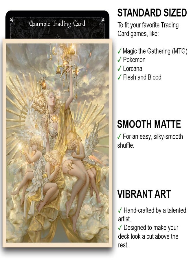 Fantasy North - Gadrielle - Child of The Light - 100 Smooth Matte TCG Card Sleeves - Fits Magic MTG Commander Pokemon and Other Card Games - Playing Card Sleeves - Image 2