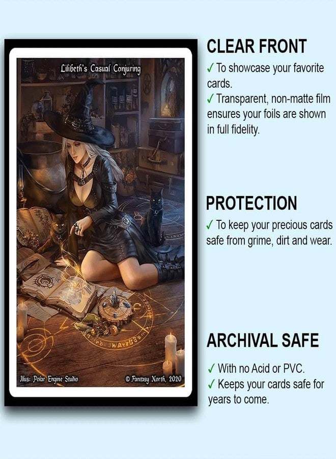 Fantasy North - Gadrielle - Child of The Light - 100 Smooth Matte TCG Card Sleeves - Fits Magic MTG Commander Pokemon and Other Card Games - Playing Card Sleeves - Image 3