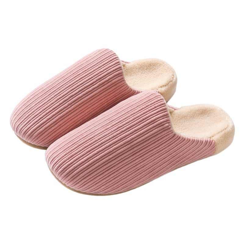 Women''s Cotton Slippers for Autumn and Winter, New Non-Slip Furry Indoor Home Slippers, Warm and Non-Slip, Couple''s Slippers with a Soft Cushioning Feel for Men - Image 2