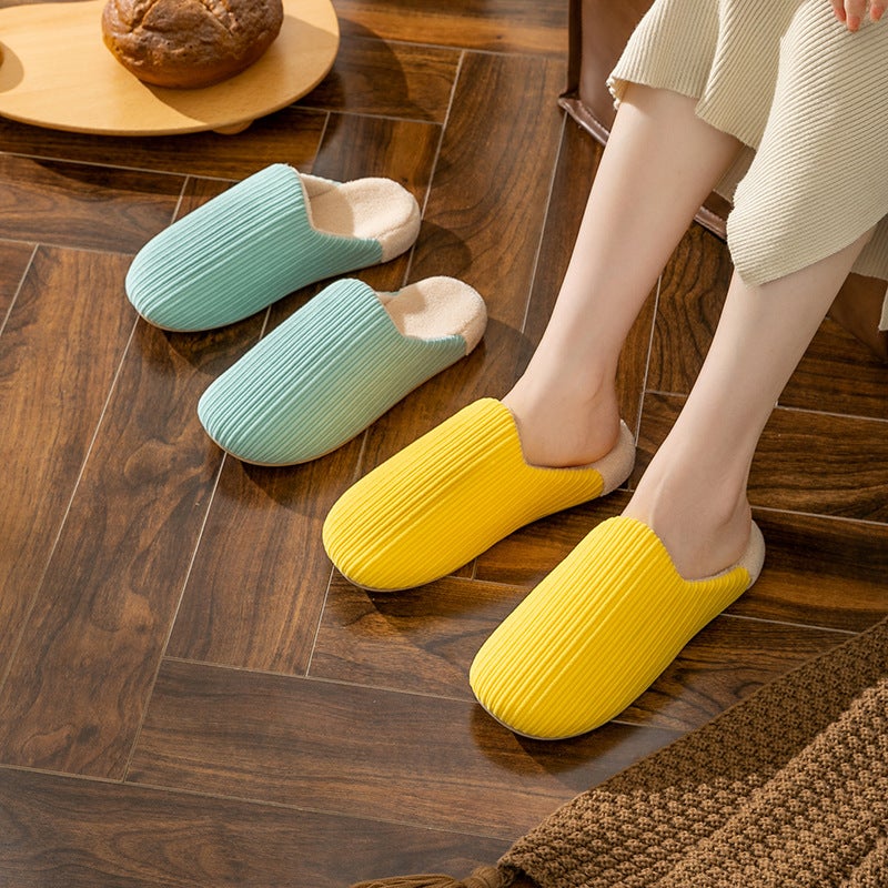 Women''s Cotton Slippers for Autumn and Winter, New Non-Slip Furry Indoor Home Slippers, Warm and Non-Slip, Couple''s Slippers with a Soft Cushioning Feel for Men - Image 4