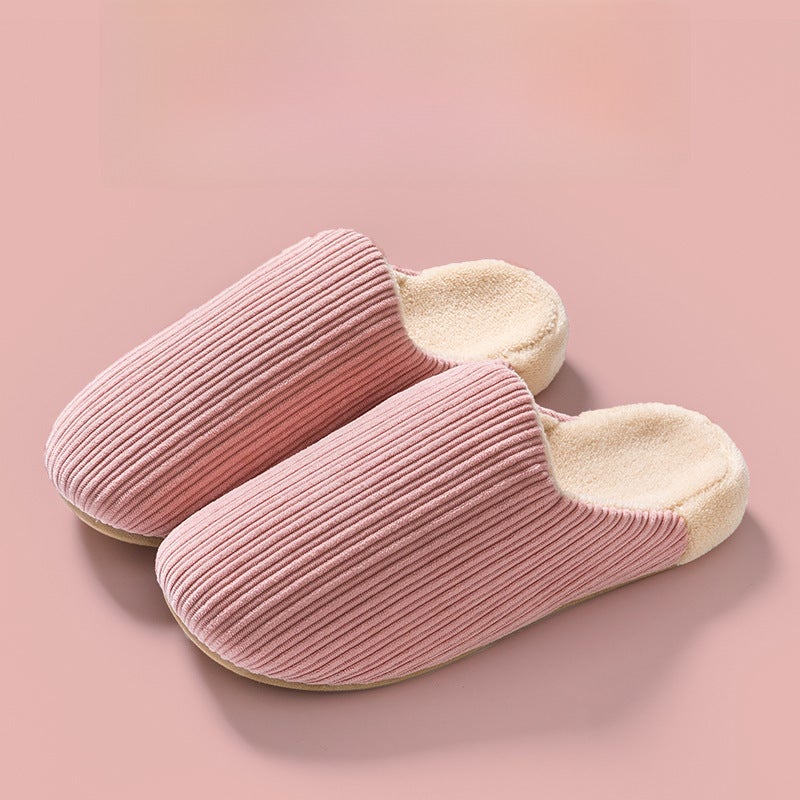 Women''s Cotton Slippers for Autumn and Winter, New Non-Slip Furry Indoor Home Slippers, Warm and Non-Slip, Couple''s Slippers with a Soft Cushioning Feel for Men - Image 3