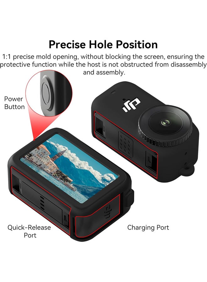 SJet Protective Kit for DJI Osmo Nano, Full Body Silicone Case, Silicone Lens Cap, 2 Pack Screen Protector for DJI Osmo Nano, Action Camer Accessories Kit - Image 2