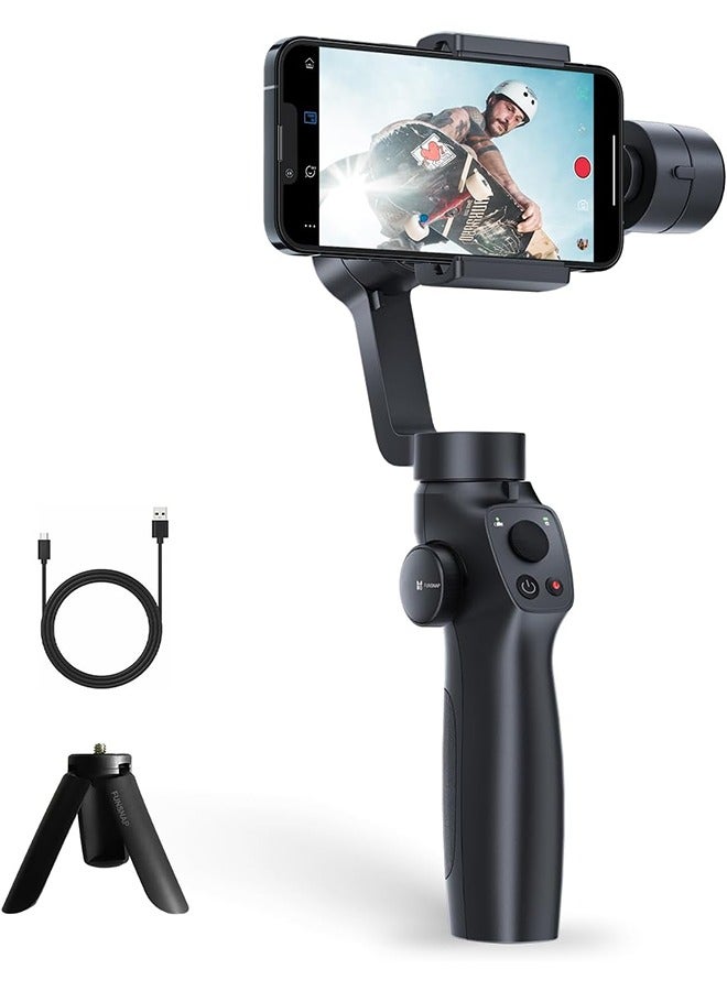 Gimbal Stabilizer for iPhone, Phone Gimbal w/Focus Wheel Face Tracking for 16 15 Pro Max Android 3-Axis Phone Stabilizer for Video Recording Vlog - Image 1