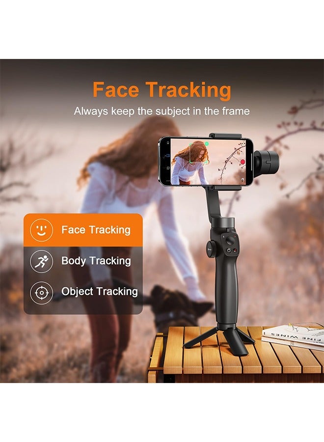 Gimbal Stabilizer for iPhone, Phone Gimbal w/Focus Wheel Face Tracking for 16 15 Pro Max Android 3-Axis Phone Stabilizer for Video Recording Vlog - Image 3