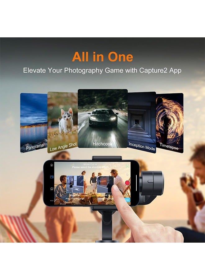 Gimbal Stabilizer for iPhone, Phone Gimbal w/Focus Wheel Face Tracking for 16 15 Pro Max Android 3-Axis Phone Stabilizer for Video Recording Vlog - Image 5