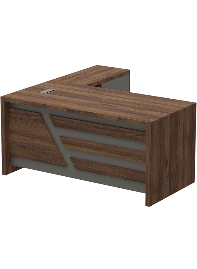 Mahmayi Noce 1825 160cm Modern Executive Desk Dark Walnut - Image 1