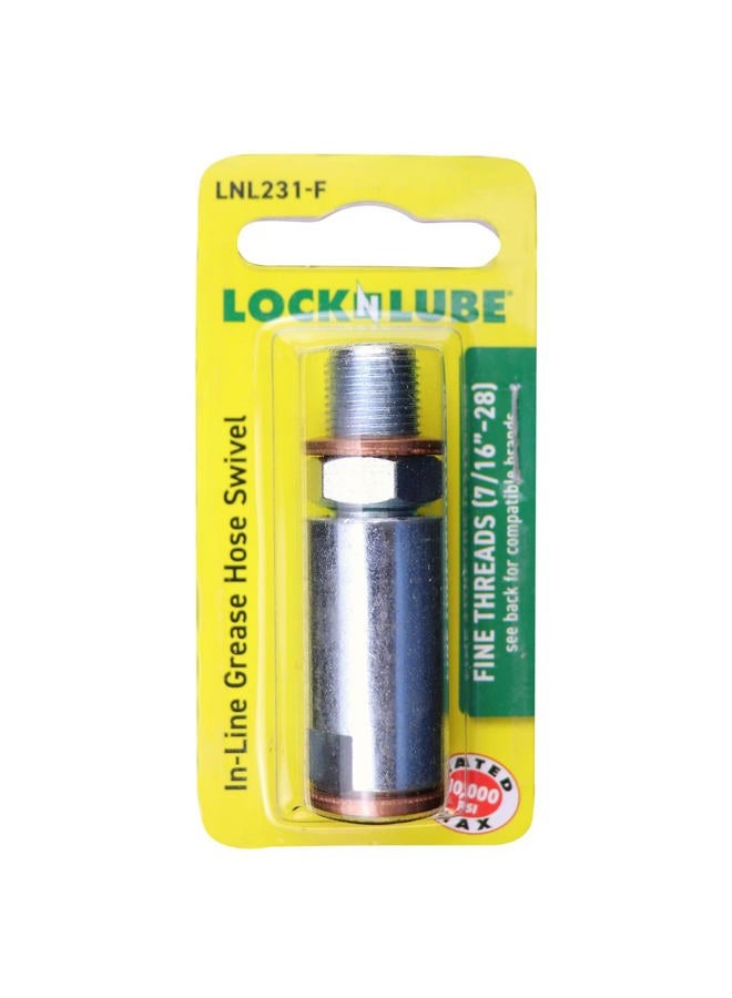 LockNLube Grease Gun Hose Swivel - Fine Threads (7/16”–28) for Dewalt and Lincoln Battery Grease Guns - Image 5