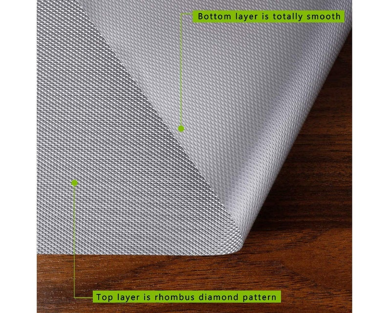 CASANEST Anti Slip Kitchen Mats for Kitchen Shelf Liners Slab Roll Fridge Mat Table Mat Size 45 X 500 cm 5 Meter RollRollP001 Grey - Image 2