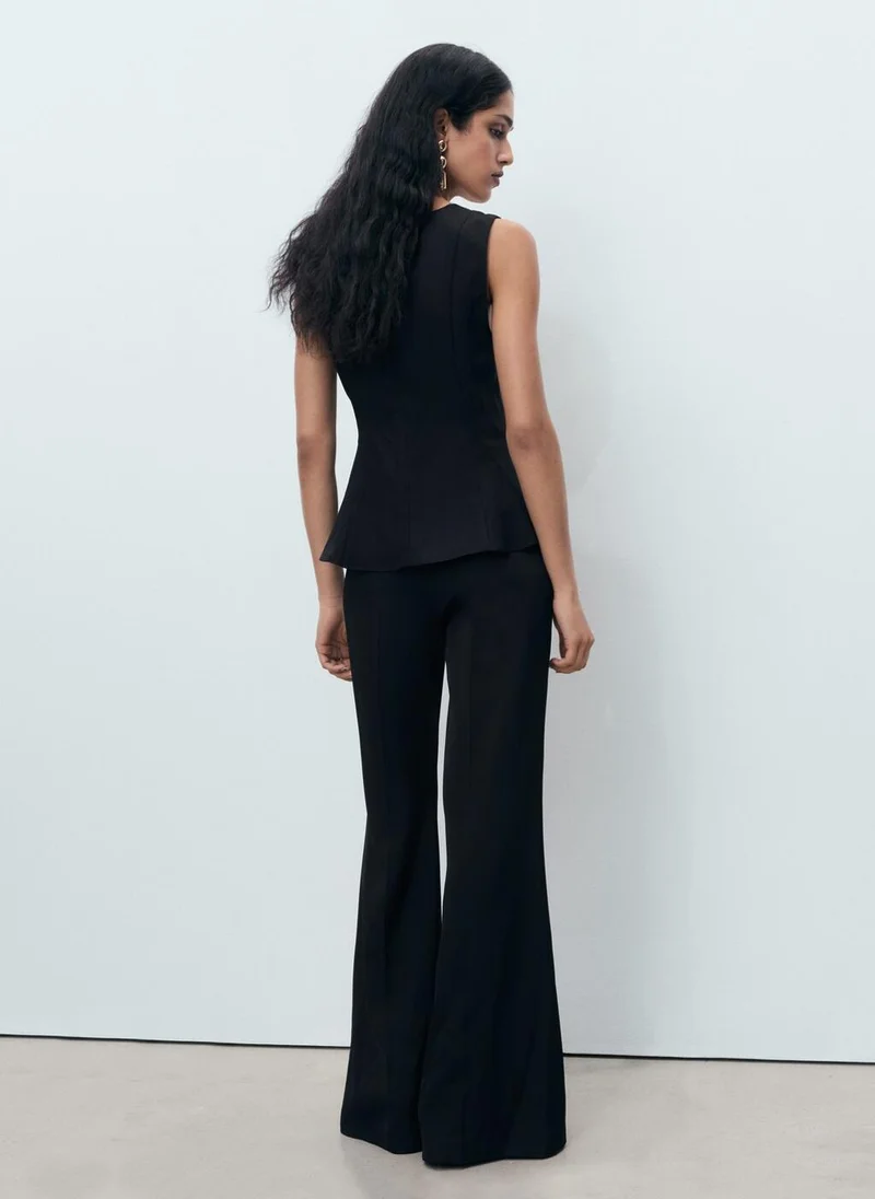 مانجو Lyocell peplum top