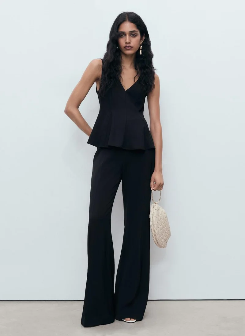 مانجو Lyocell peplum top