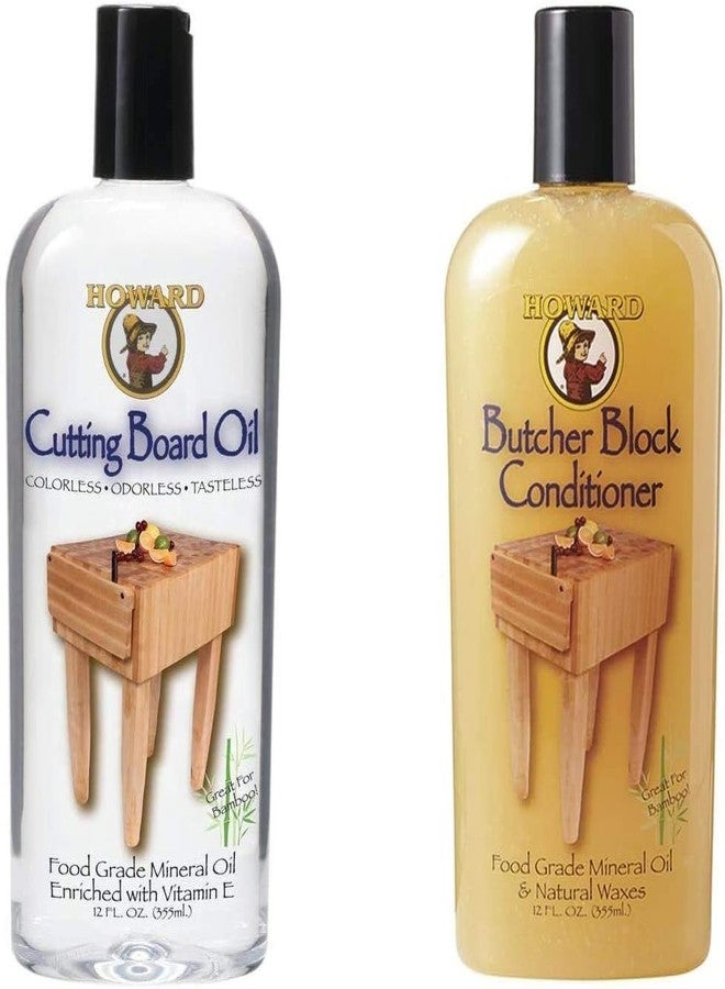 HOWARD Butcher Block Conditioner and Cutting Board Oil, Food Grade Conditioner and Oil, Great for Wooden Bowls and Utensils, Re hydrate your Cutting Blocks, 12 Fl Oz (Pack of 1) - Image 1