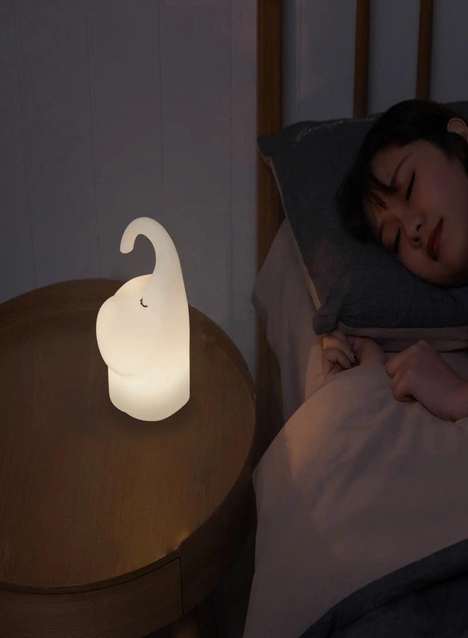 GSAINTLY® Elephant Night Light for Kids, Cute Toddlers Night Lights Silicone Bedside Nightlight for Bedroom Nursery, Rechargeable Night Lamp Funny Gift for Boys Girls - Image 4