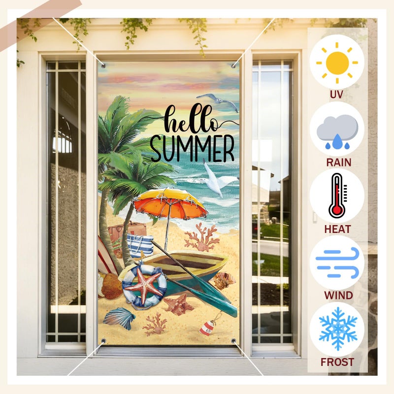 Breling 12 Pcs Seasonal Door Cover Decorations for Front Door Holidays Interchangeable Large Photography Background Banner Porch Sign for Spring Irish Easter Home Office Party Supplies(Retro) - Image 4