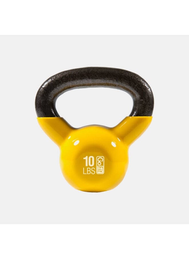 Go Fitness Premium Ktlbl Vnyl Dipd- 10Lb Yellow  - Image 1