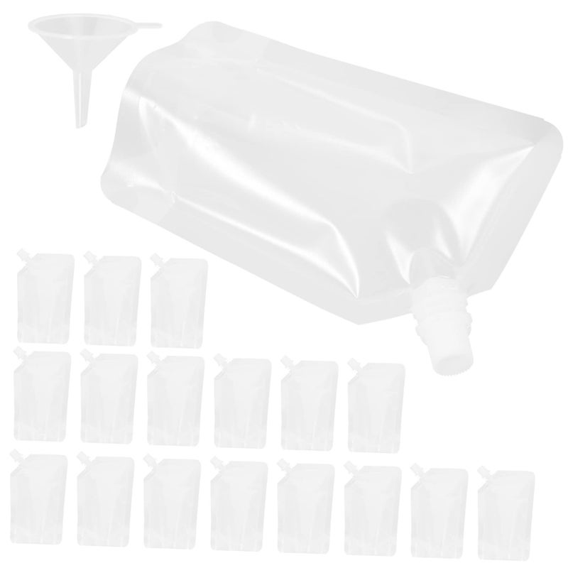 Transparent 18x13cm Plastic Drink Pouches Funnel For Juice Liquor Festivals - Image 2