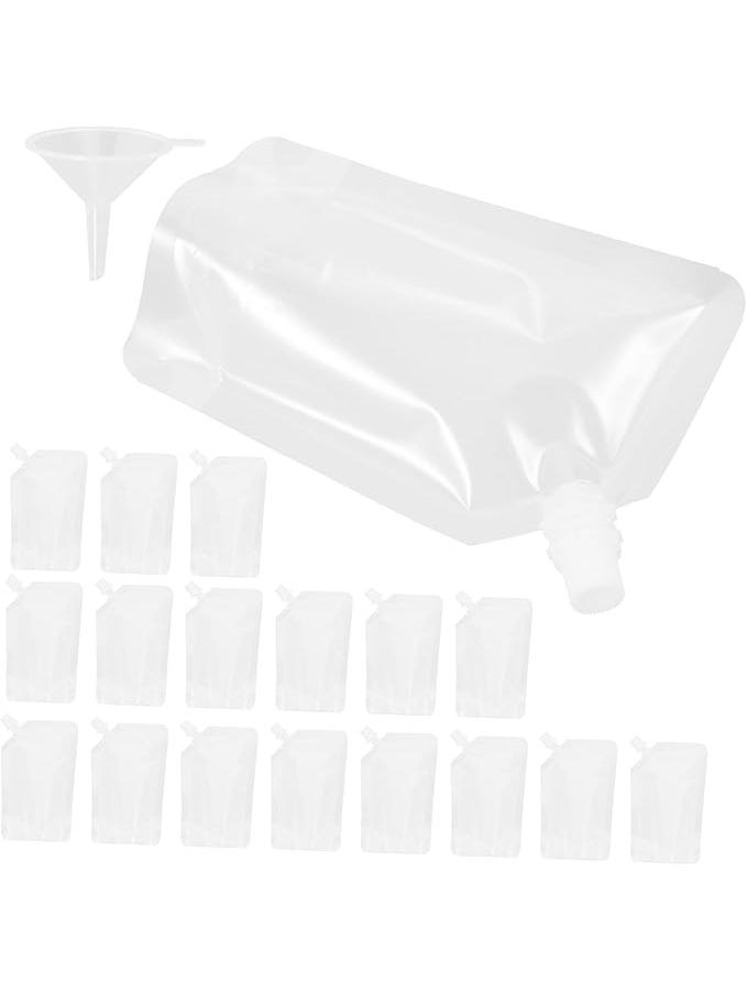 Transparent 18x13cm Plastic Drink Pouches Funnel For Juice Liquor Festivals - Image 1