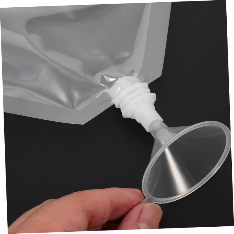 Transparent 18x13cm Plastic Drink Pouches Funnel For Juice Liquor Festivals - Image 3