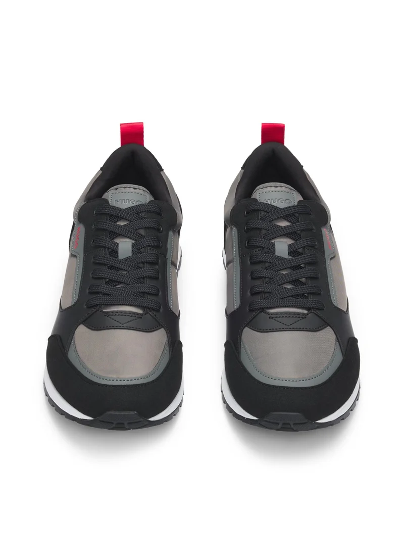 هوجو Mixed-material trainers with branded accents