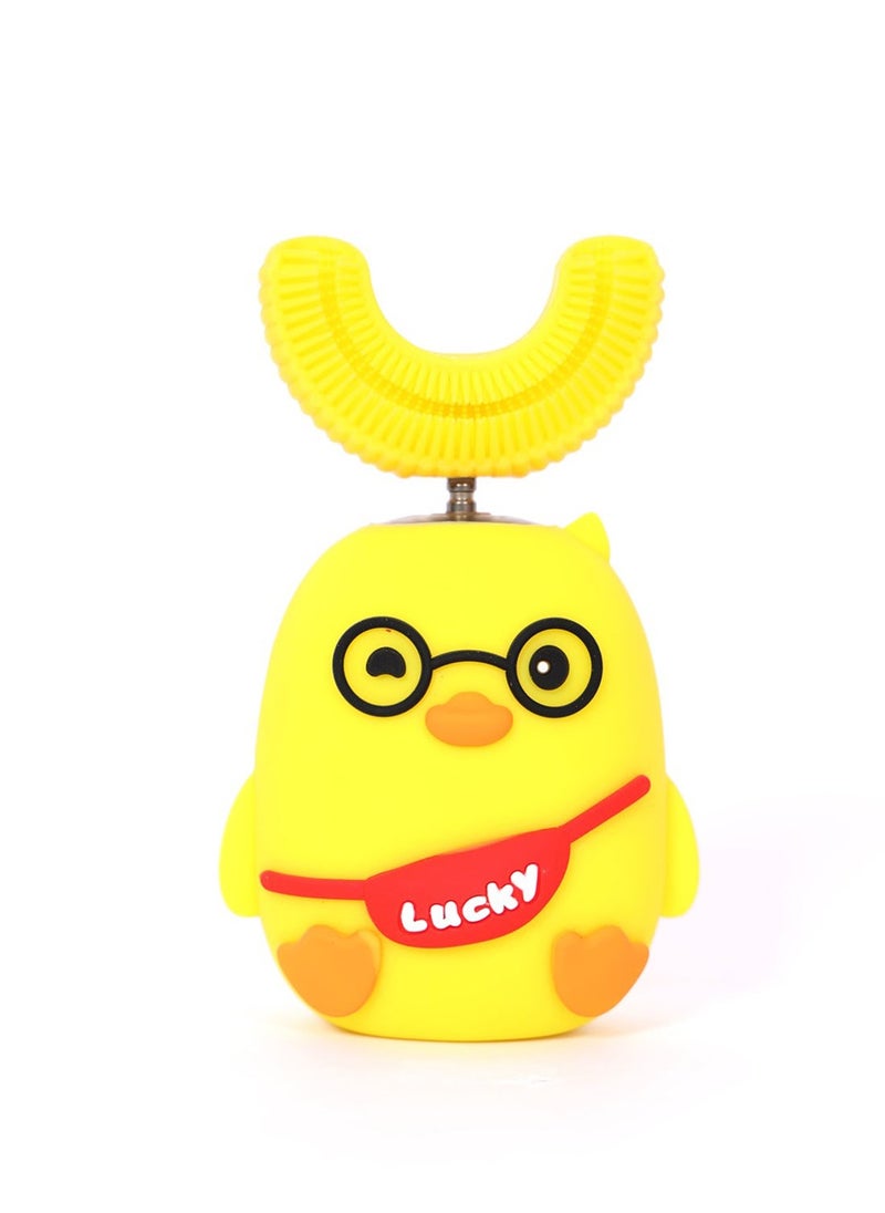 AFRA فرشاة أسنان كهربائية سوبر كلين يو جونيور صفراء، قابلة للشحن، 2 وضع للتنظيف، للأطفال من عمر 2-8 سنوات - Image 1