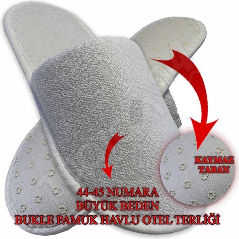 Private 200 Pairs Double Layer Thick Cotton Towel Slippers Non-Slip Sole Hotel Slippers High Quality - Image 1