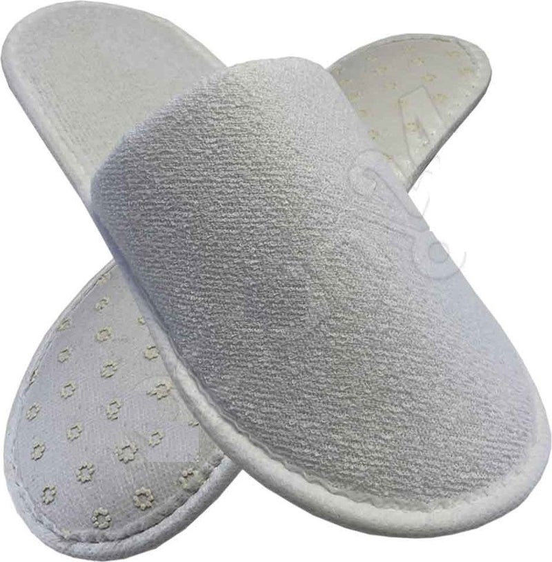 Private 200 Pairs Double Layer Thick Cotton Towel Slippers Non-Slip Sole Hotel Slippers High Quality - Image 2