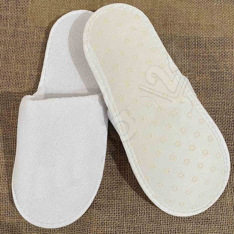 Private 200 Pairs Double Layer Thick Cotton Towel Slippers Non-Slip Sole Hotel Slippers High Quality - Image 4
