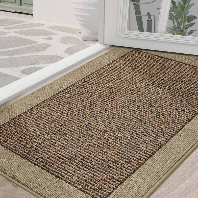 BEQHAUSE Indoor Door Mat 36 x 60 Dirt Trapper Door Mats NonSlip Entryway Rugs Washable Resist Dirt Absorbent Welcome Mat Low Profile Floor Mats for Front Back Door and Entryway Taupe - Image 2