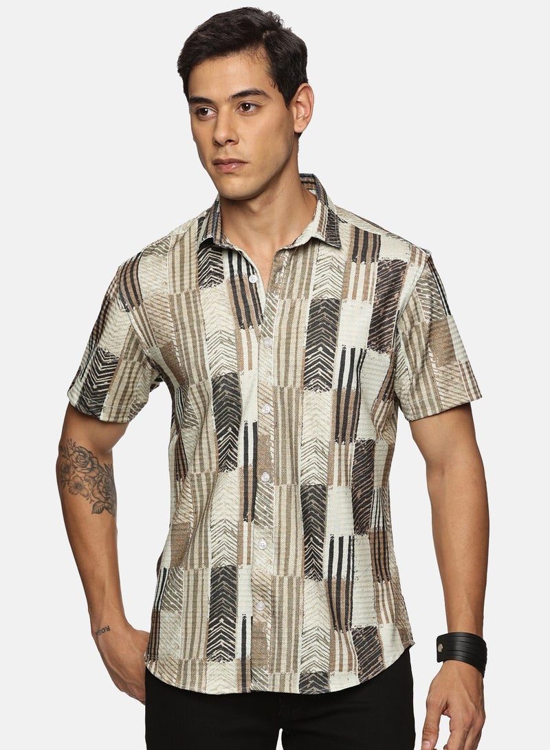 U.S. ELK Men's Printed Shirt | Half sleeves Hawaiian Men formal Shirts | Stylish and Versatile Casual Shirt For Men  - Image 1