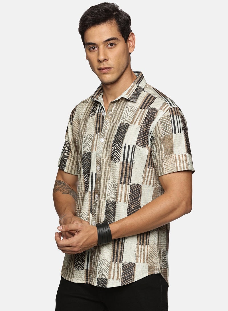 U.S. ELK Men's Printed Shirt | Half sleeves Hawaiian Men formal Shirts | Stylish and Versatile Casual Shirt For Men  - Image 2