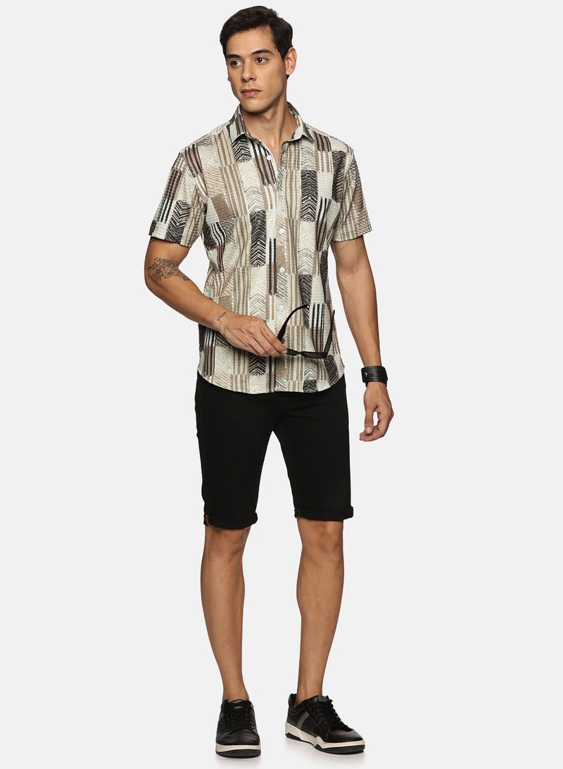 U.S. ELK Men's Printed Shirt | Half sleeves Hawaiian Men formal Shirts | Stylish and Versatile Casual Shirt For Men  - Image 4