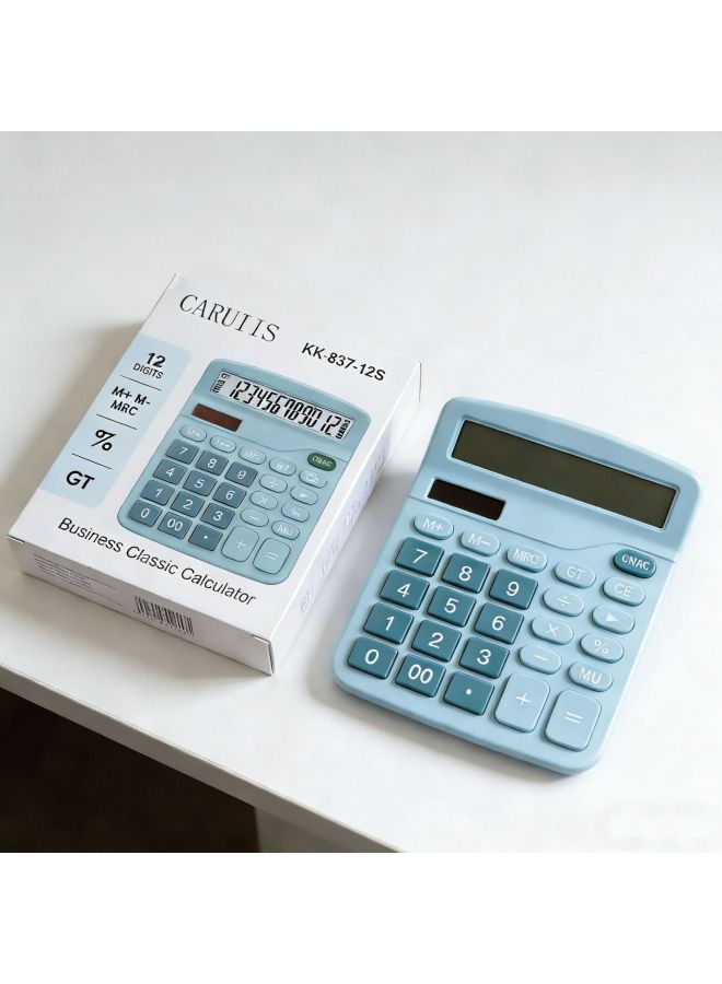 High-looking Dual-power Calculator For Office And Student Use, Solar-powered Portable Mini Color Computer For Financial Accounting