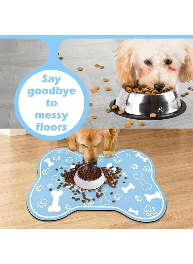 سجادة طعام الكلاب من الطين الدياتومي الأسود مقاومة للانزلاق سريعة الجفاف لحماية الأرضيات للحيوانات الأليفة - Image 3