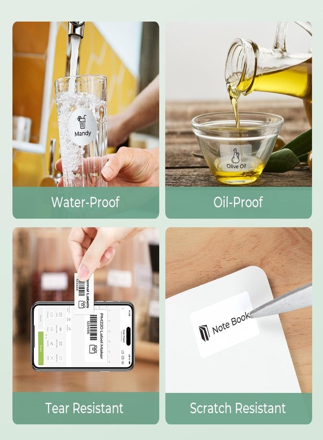 Nelko Thermal Labels for PM220 Label Maker, 2'' x 1.18'' (50x30mm) Thermal Sticker Label, Waterproof, Multi-Purpose Label Tape, 3 Roll of 230 Self-Adhesive Thermal Paper (White) - Image 5