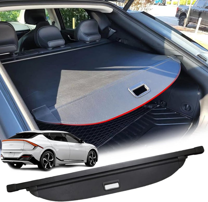 Volcaner Retractable Cargo Cover for 2022 Kia EV6 - Waterproof Trunk Organizer with Privacy Shield - Image 1