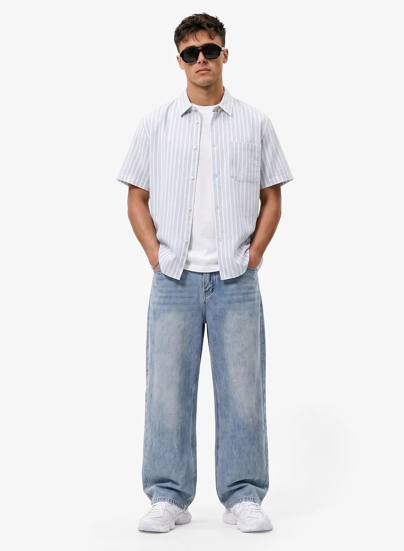 JACK & JONES  Striped Short Sleeve Shirt for Men | Best Price UAE