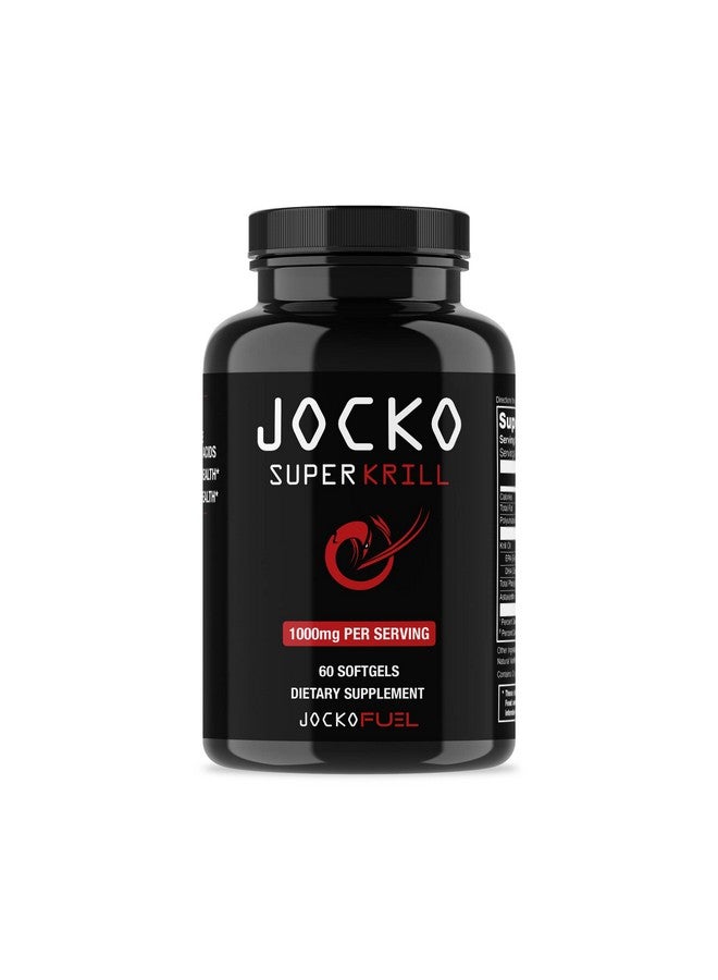 Antarctic Krill Oil Omega 3 Fatty Acid Supplements Dha & Epa 1000Mg Softgels Supports Joints Mobility & Mental Function (60 Softgels)