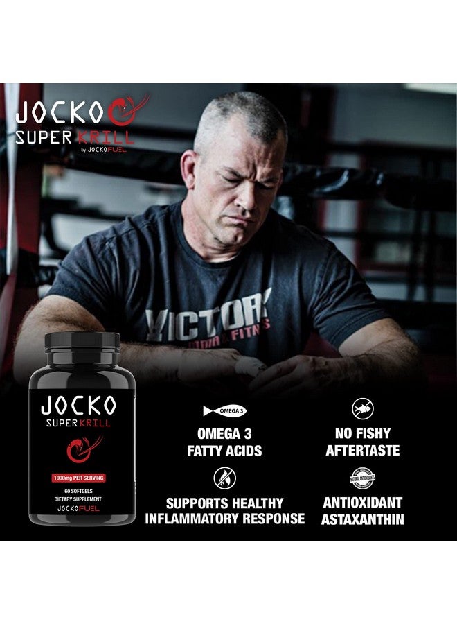 Antarctic Krill Oil Omega 3 Fatty Acid Supplements Dha & Epa 1000Mg Softgels Supports Joints Mobility & Mental Function (60 Softgels)
